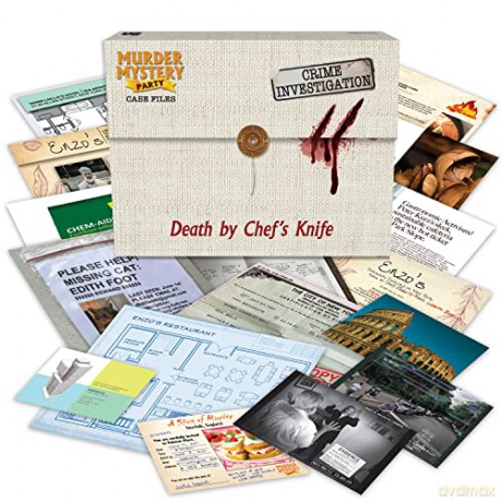University Games Murder Mystery Case File A Chef's Knife, 33283, For age 12 years and over [KSIĄŻKA]