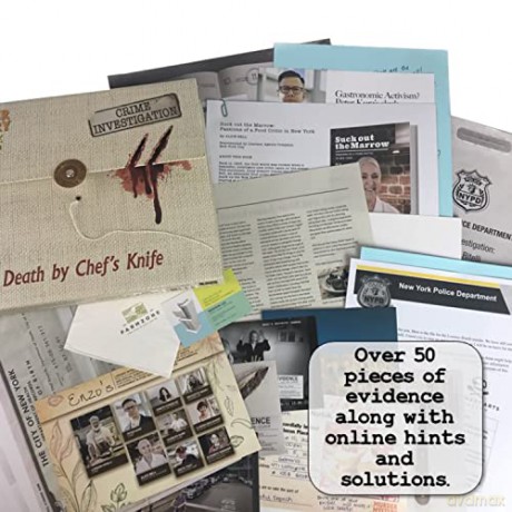 University Games Murder Mystery Case File A Chef's Knife, 33283, For age 12 years and over [KSIĄŻKA]