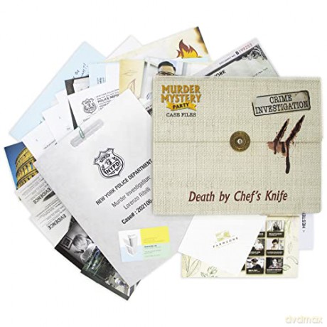 University Games Murder Mystery Case File A Chef's Knife, 33283, For age 12 years and over [KSIĄŻKA]