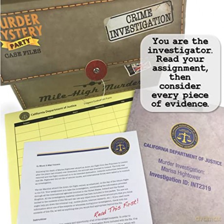University Games Murder Mystery Case File Mile High Murder, 33284 [KSIĄŻKA]