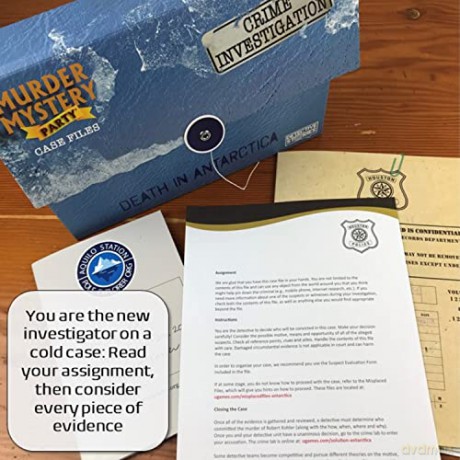 University Games Murder Mystery Party Case Files Death In Antarctica [KSIĄŻKA]
