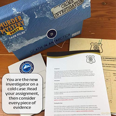 University Games Murder Mystery Party Case Files Death In Antarctica [KSIĄŻKA]