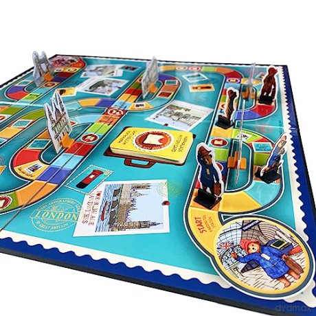 University Games Paddington Bear Movie Board Game Sightseeing Adventures Board Game for 6 year olds plus,Brown [KSIĄŻKA]