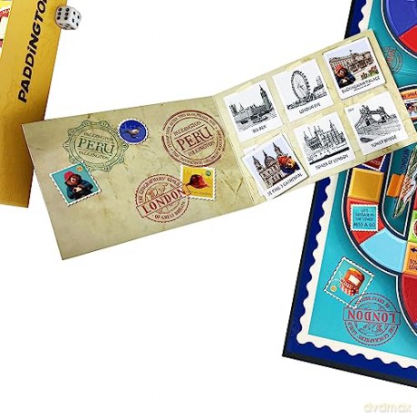 University Games Paddington Bear Movie Board Game Sightseeing Adventures Board Game for 6 year olds plus,Brown [KSIĄŻKA]