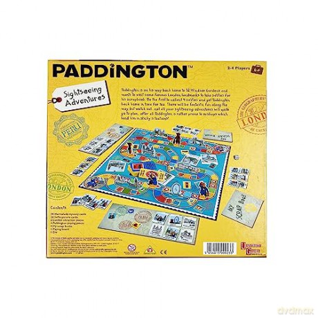 University Games Paddington Bear Movie Board Game Sightseeing Adventures Board Game for 6 year olds plus,Brown [KSIĄŻKA]