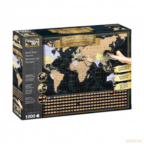 University Games U08566 World Map Scratch Off Puzzle [PUZZLE]