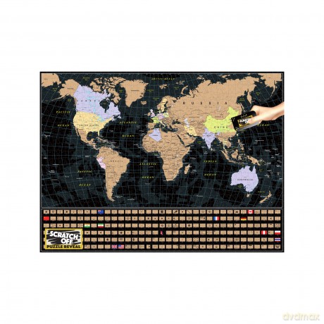 University Games U08566 World Map Scratch Off Puzzle [PUZZLE]