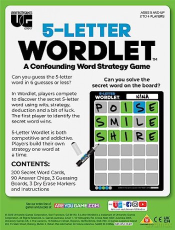 University Games Wordlet Game [KSIĄŻKA]