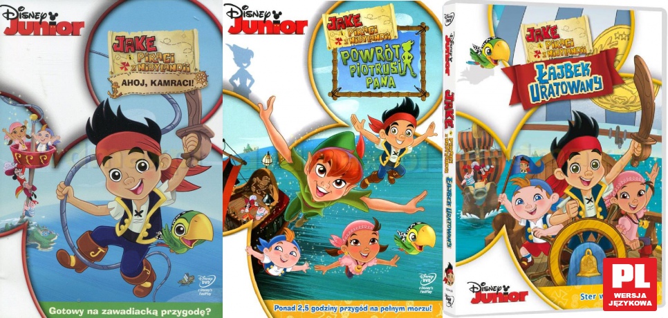 Jake i Piraci z Nibylandii Kolekcja: Ahoj, Kamraci / Powrót Piotrusia Pana / Łajbek Uratowany! (Disney Junior) Pakiet [3DVD]