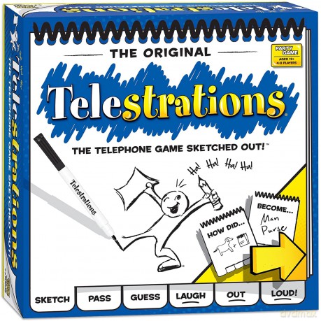 USAopoly, Telestrations, Hilarious Party Game, Ages 12+, 4-8 Players, 30 Minutes Playing Time [KSIĄŻKA]
