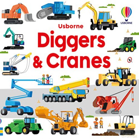 Usborne Book and Jigsaw Diggers and Cranes - Sam Smith [KSIĄŻKA]