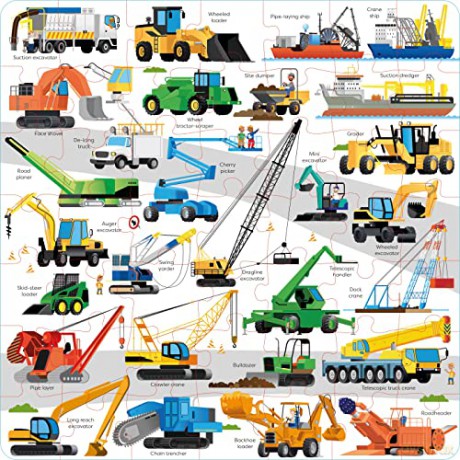 Usborne Book and Jigsaw Diggers and Cranes - Sam Smith [KSIĄŻKA]