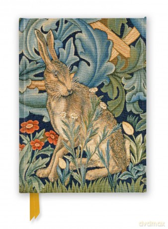 V&A: William Morris: Hare from The Forest Tapestry (Foiled Journal) (Flame Tree Notebooks) - Flame Tree Studio [KALENDARZ]