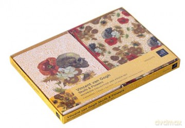 Van Gogh Skulls and Flowers Sewn Notebook Collection and Pouch Set - Insight Editions [KALENDARZ]