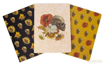 Van Gogh Skulls and Flowers Sewn Notebook Collection and Pouch Set - Insight Editions [KALENDARZ]