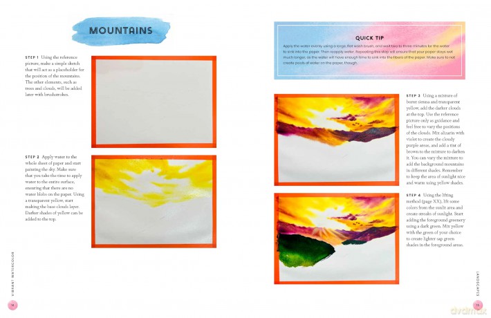 Vibrant Watercolor: A creative and colorful exploration into the art of watercolor painting (2) (Paint with Me) - Geethu Chandramohan [KSIĄŻKA]