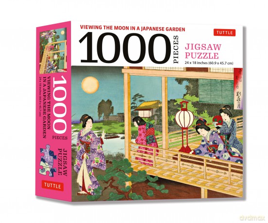View the Moon in a Japanese Garden Jigsaw Puzzle: Finished Size 24 X 18 Inches - 1,000 Pieces: Finished Size 24 x 18 inches (61 x 46 cm) [KSIĄŻKA]