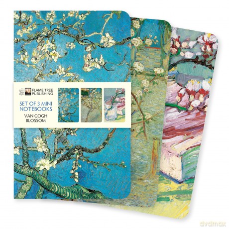 Vincent van Gogh: Blossom Set of 3 Mini Notebooks (Mini Notebook Collections) - Flame Tree Studio [KSIĄŻKA]