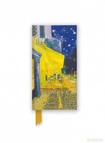 Vincent van Gogh: Café Terrace (Foiled Slimline Journal) (Flame Tree Slimline Journals) - Flame Tree Studio [KALENDARZ]