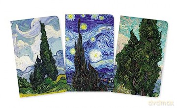 Vincent van Gogh: Cypresses Set of 3 Mini Notebooks: Cypresses Set of Mini Notebooks (Mini Notebook Collections) - Flame Tree Studio [KALENDARZ]