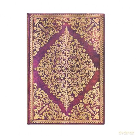 Viola (Diamond Rosette) Midi Lined Hardcover Journal: Hardcover, 120 gsm, ribbon marker, memento pouch, elastic closure - Paperblanks [KALENDARZ]