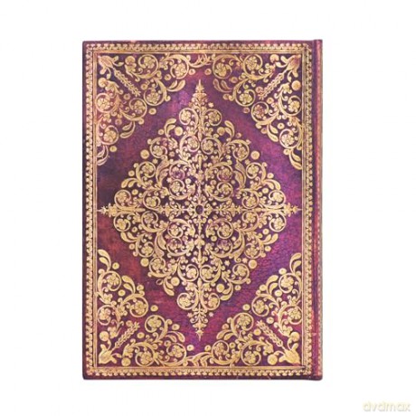 Viola (Diamond Rosette) Midi Lined Hardcover Journal: Hardcover, 120 gsm, ribbon marker, memento pouch, elastic closure - Paperblanks [KALENDARZ]