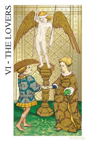 Visconti Tarot - Mini Tarot: 78 full colour tarot cards and instructions - Atanas Atanassov [KSIĄŻKA]