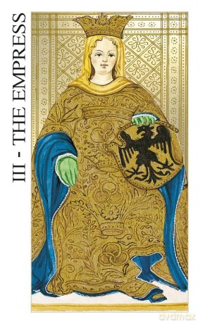 Visconti Tarot - Mini Tarot: 78 full colour tarot cards and instructions - Atanas Atanassov [KSIĄŻKA]