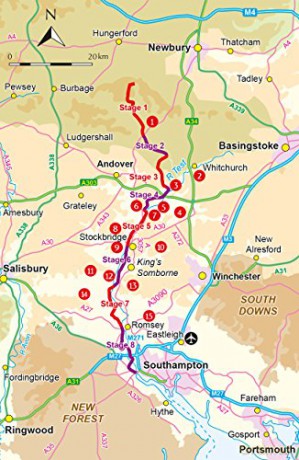 Walking Hampshire's Test Way: The long-distance trail and 15 day walks (British Walking) - Malcolm Leatherdale [KSIĄŻKA]