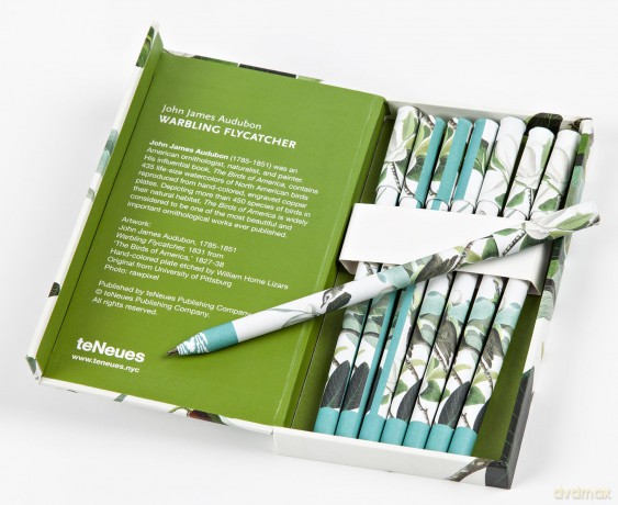 Warbling Flycatcher, James Audubon 8-Pen Set - James Audubon [KSIĄŻKA]