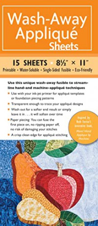 Wash-Away Appliqué Sheets 15 Sheets - 8 1/2" x 11" - Printable - Water Soluble - Single-Sided Fusible - Eco-Friendly - Beth Ferrier [KSIĄŻKA]