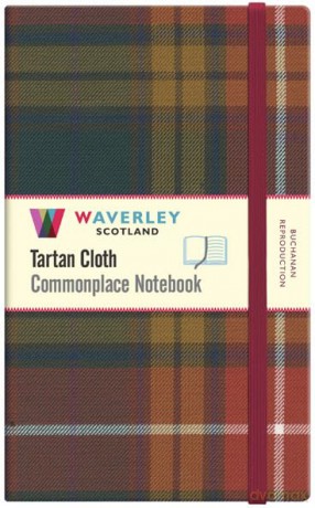 Waverley (L): Buchanan Reproduction Tartan Cloth Large Notebook (Waverley Genuine Scottish Tartan Notebook) - Waverley [KSIĄŻKA]