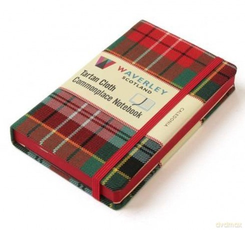 Waverley (L): Caledonia Tartan Cloth Large Notebook (Waverley Genuine Scottish Tartan Notebook) - Ron Grosset [KSIĄŻKA]