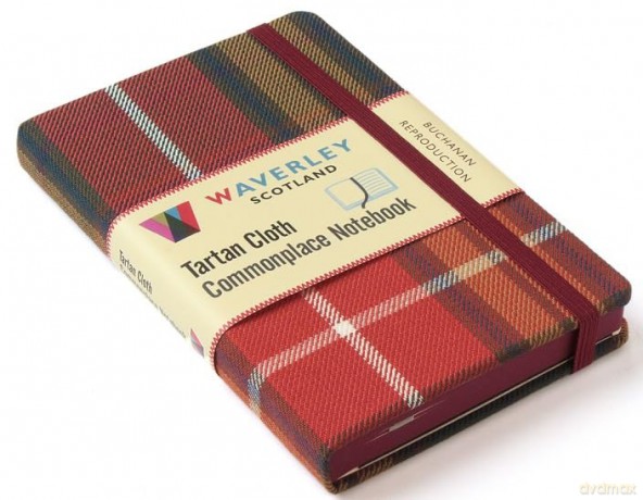 Waverley (M): Buchanan Tartan Cloth Commonplace Notebook (Waverley Genuine Scottish Tartan Notebook) - Waverley Scotland [KSIĄŻKA]
