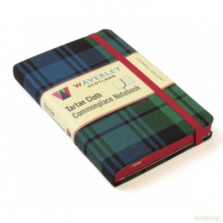 Waverley (M): Campbell Ancient Tartan Cloth Commonplace Pocket Notebook (Waverley Genuine Scottish Tartan Notebook) - Waverley Scotland [KSIĄŻKA]