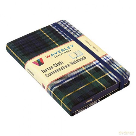 Waverley (M): Dress Gordon Tartan Cloth Commonplace Notebook (Waverley Scotland Tartan Cloth Commonplace Notebooks/Gift/stationery/plaid) - Ron Waverley Scotland [KSIĄŻKA]