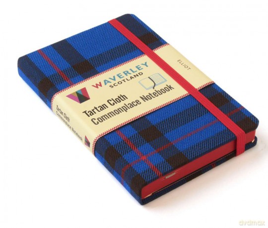 Waverley (M): Elliot Tartan Cloth Commonplace Notebook (Waverley Genuine Scottish Tartan Notebook) - Waverley Scotland [KSIĄŻKA]
