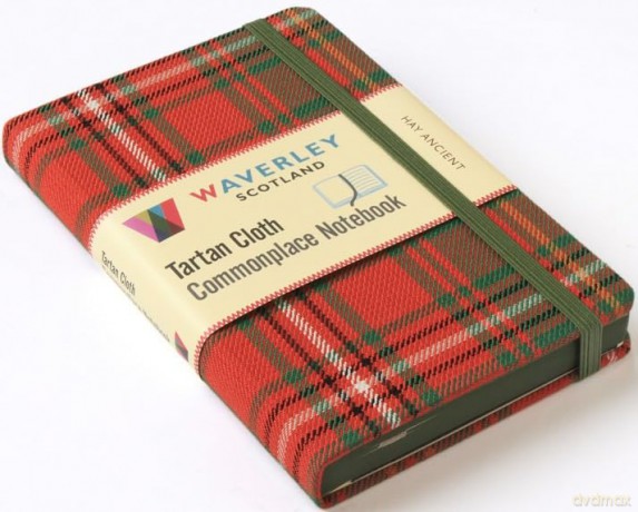 Waverley (M): Hay AncientTartan Cloth Commonplace Notebook (Waverley Genuine Scottish Tartan Notebook) - Waverley Scotland [KSIĄŻKA]