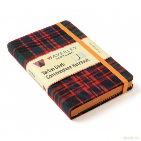 Waverley (M): MacDonald Tartan Cloth Commonplace Notebook (Waverley Genuine Scottish Tartan Notebook) - Waverley Scotland [KSIĄŻKA]