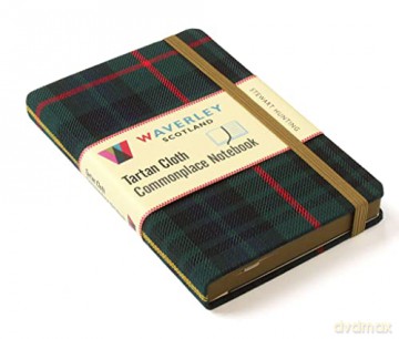 Waverley (M): Stewart Hunting Tartan Cloth Commonplace Notebook (Waverley Genuine Scottish Tartan Notebook) - Waverley Scotland [KSIĄŻKA]