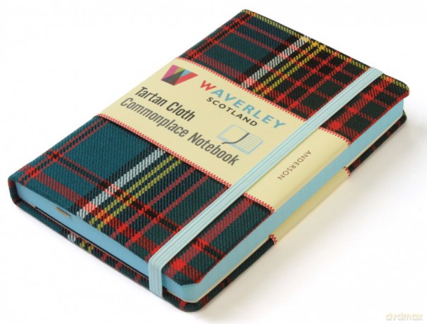 Waverley Anderson: Waverley Genuine Scottish Tartannotebook (Waverley Scotland Tartan Cloth Commonplace Notebooks/Gift/stationery/plaid) - Ron Waverley Scotland [KSIĄŻKA]