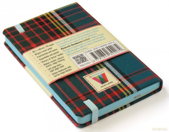 Waverley Anderson: Waverley Genuine Scottish Tartannotebook (Waverley Scotland Tartan Cloth Commonplace Notebooks/Gift/stationery/plaid) - Ron Waverley Scotland [KSIĄŻKA]