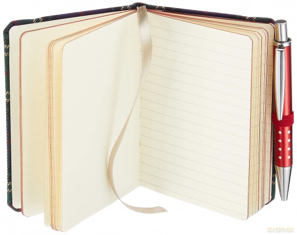 Waverley S.T. (S): Hunting Mini with Pen Pocket Genuine Tartan Cloth Commonplace Notebook