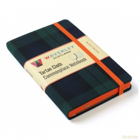 Waverley Scotland Large Tartan Cloth Commonplace Notebook - Black Watch Tartan - Ron Grosset [KSIĄŻKA]