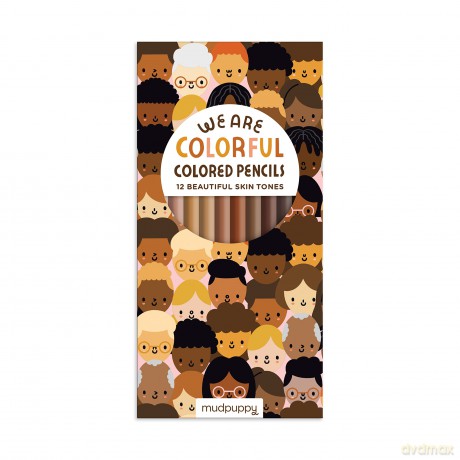 We are Colorful Skin Tone Colored Pencils - Mudpuppy [KSIĄŻKA]