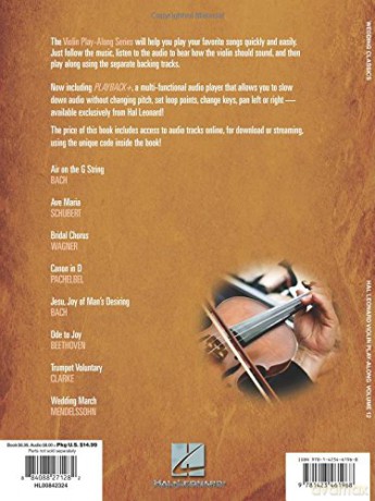 Wedding Classics (With CD (Audio)) (Hal Leonard Violin Play Along): Violin Play-Along Volume 12 [KSIĄŻKA]