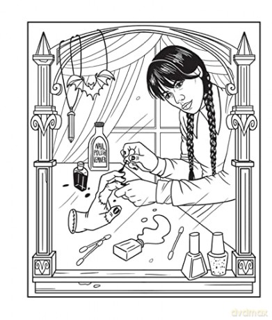 Wednesday: An Unofficial Coloring Book of the Morbid and Ghastly (Unofficial Wednesday Books) - Amanda Brack [KSIĄŻKA]
