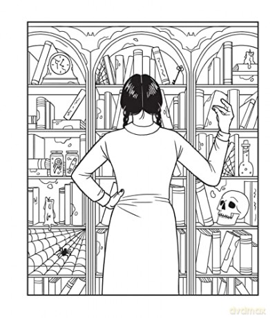 Wednesday: An Unofficial Coloring Book of the Morbid and Ghastly (Unofficial Wednesday Books) - Amanda Brack [KSIĄŻKA]