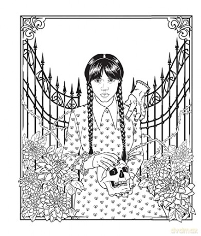Wednesday: An Unofficial Coloring Book of the Morbid and Ghastly (Unofficial Wednesday Books) - Amanda Brack [KSIĄŻKA]