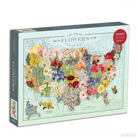 Wendy Gold USA State Flowers 1000 Piece Puzzle - Wendy Gold [PUZZLE]
